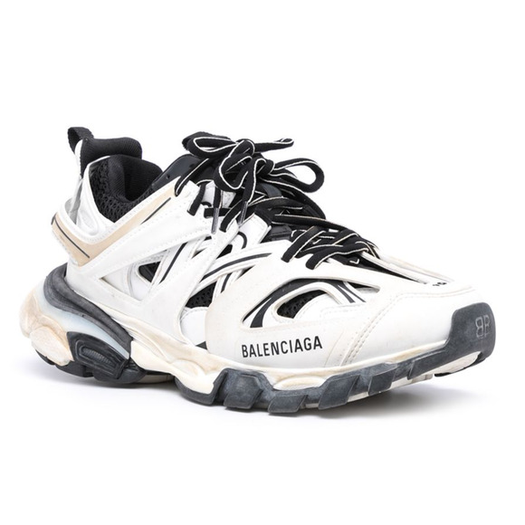 Balenciaga Track Sneaker Black White Distress Worn Out Platform Flat Trainer 38 - Picture 2 of 8